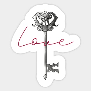 Love is the key Sticker